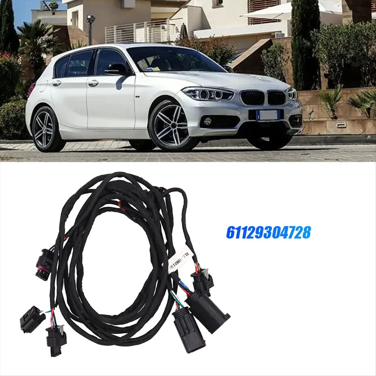 11-Car Front Bumper Harness Wire Kits 61129304728 for BMW 1 Series F20 F21 LCI 2010-2018 Parking Sensor Eyelet Wiring