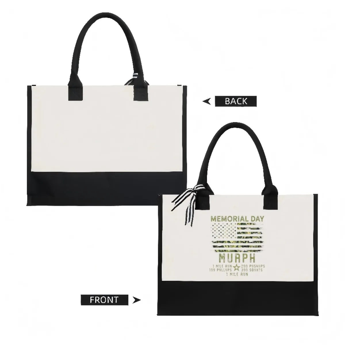 يوم الذكرى 2026 وصول جديد موضة عملية واسعة حقيبة حمل قابلة لإعادة الاستخدام نمط طباعة 2 لهجة الثقيلة حقيبة كتف كبيرة fo #2