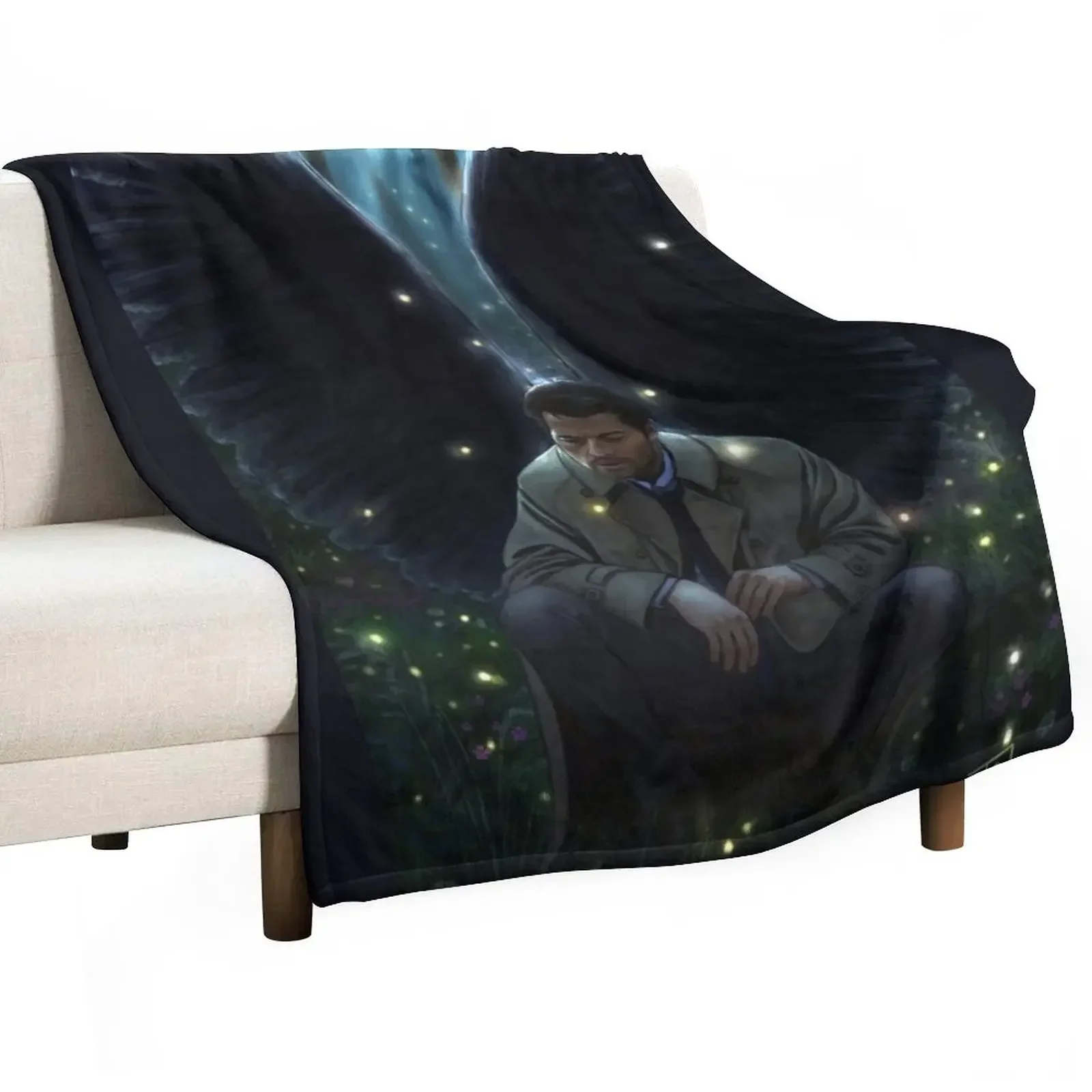 

With the Fireflies Throw Blanket Decorative Sofa Winter beds Sofa Throw Blankets