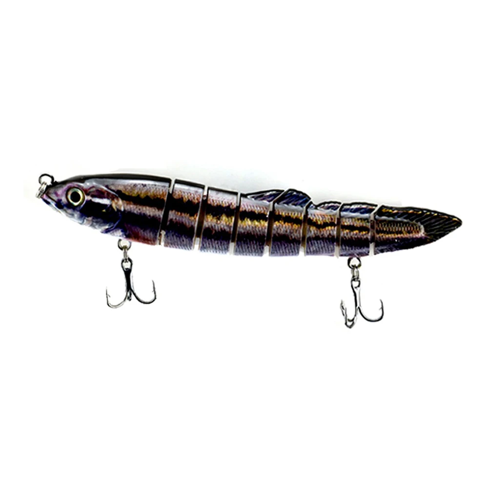 146mm 25g Fishing Lure Lifelike Loach Bait Multi Jointed Swimbait with Fishing Hooks for Freshwater Saltwater