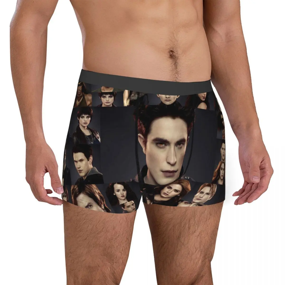 Man Edward Underwear The Twilight Saga Breaking Dawn Funny Boxer Shorts Panties Homme Soft Underpants Plus Size