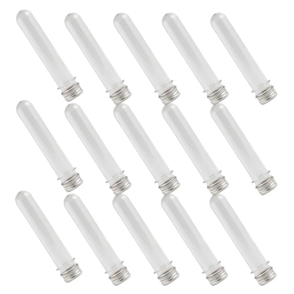 

15Pcs Transparent Test Tube Style Shoelace Storage Organizer Clear Plastic Tubes Lids for Sneakers Jewelry Pills