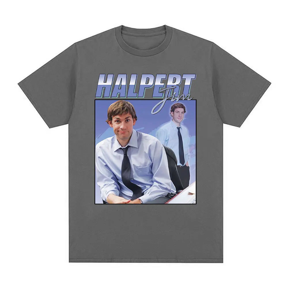 Jim Halpert Homage Graphic T Shirt Tv Series The Office Dwight Schrute Michael Scott T Shirts Men Fashion Short Sleeve T-shirt
