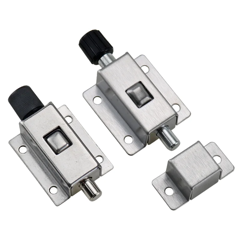 

304 Stainless Steel Bolt Lock Door And Window Anti-Theft Spring Automatic Bolt Electrical Cabinet Door Buckle Button Lock