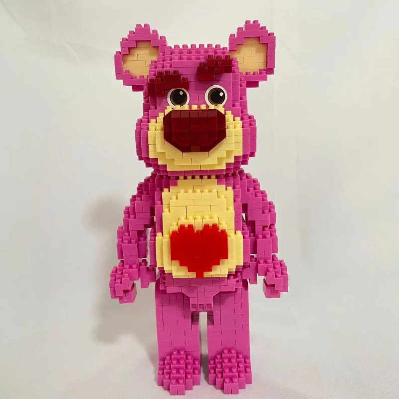 

1198pcs Strawberry Bear Building Blocks Assembly Toy Small Particle Surprise Girls' Festival Gift Children's Toy Gift