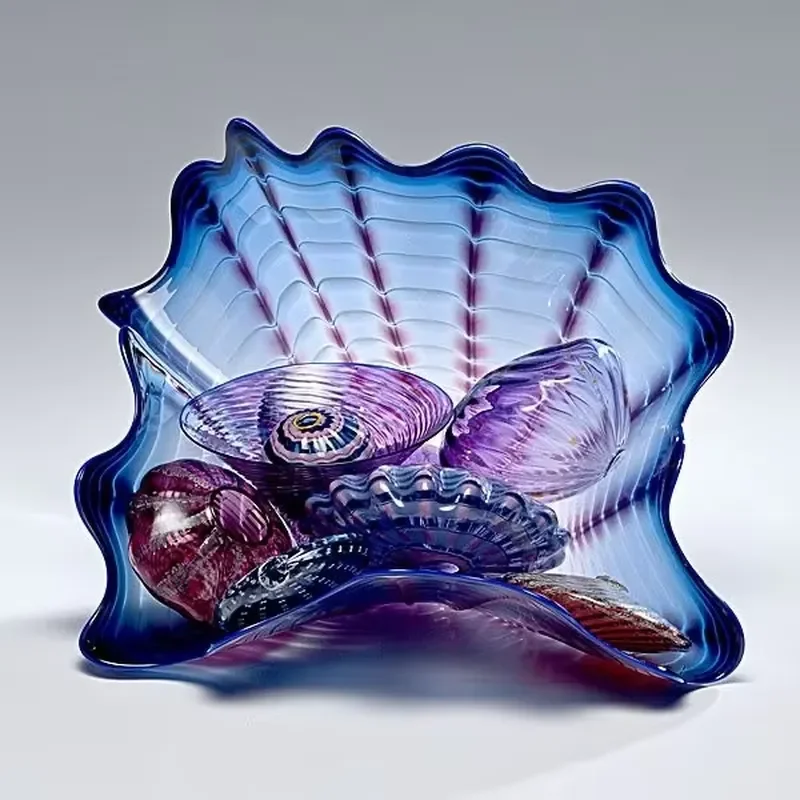 Modern Colored Murano Crafts Decorative Glass Bowls Housewarming Gifts Hotel Desktop Cabinets Art Home