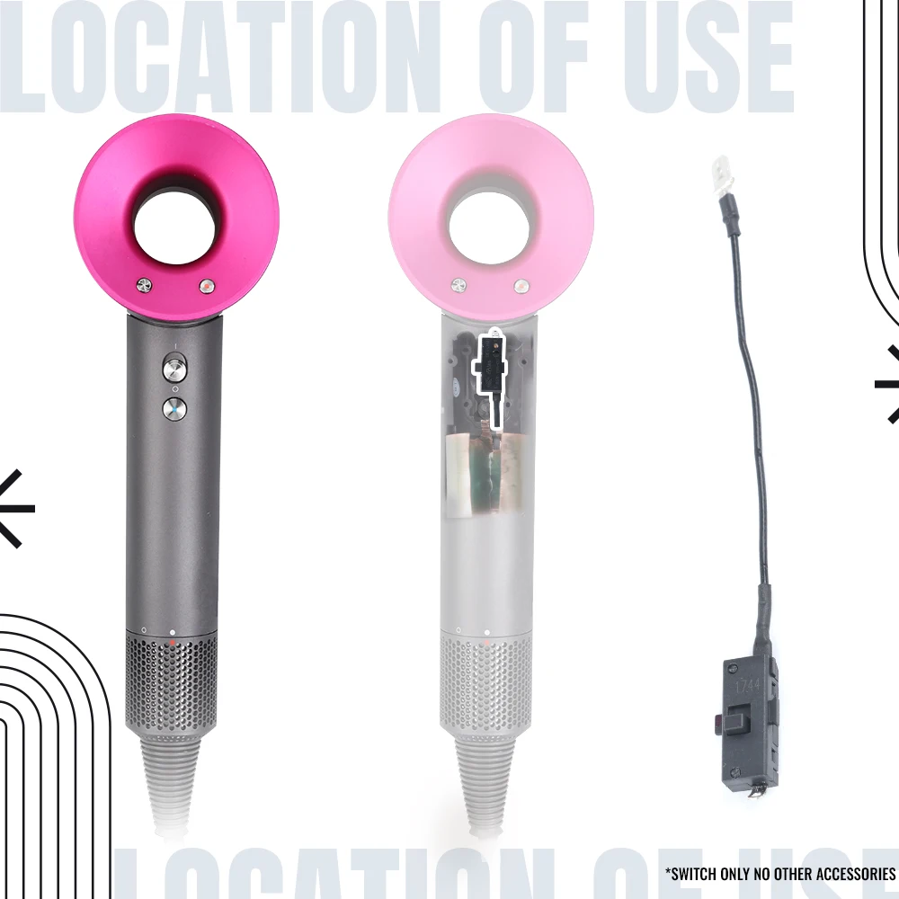 Power Switch button For 110V/220V Dyson Supersonic Hair Dryer HD01/HD02/HD03/HD08  Hair Dryer Toggle Button Replacement Parts