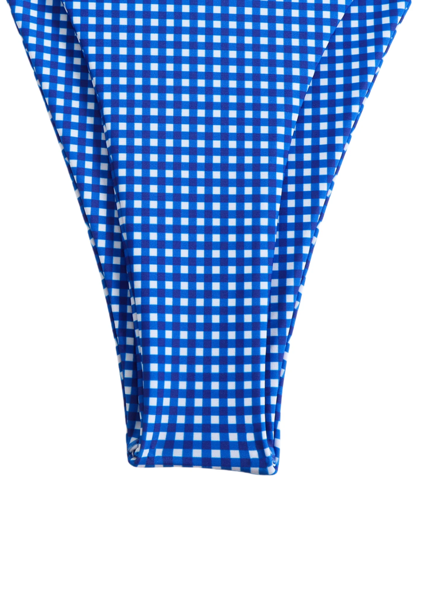 Feminino azul xadrez halter bikini conjunto gravata lateral sexy banho de duas peças maiô feminino tecido secagem rápida impressão beachwear 2025