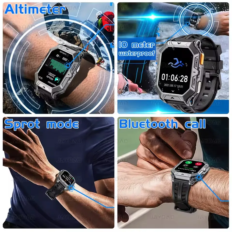 Voor XIAOMI Nieuwe GPS Smart Horloge 1.73 "Ultra HD Display Ingebouwde GPS & Kompas Maken/Ontvangen telefoongesprekken 1000mAh Batterij Armbanden