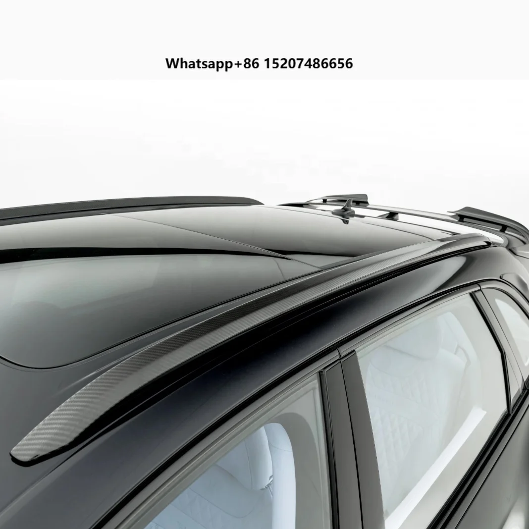 Factory Directly Wholesale  Brand M Style Carbon Black 3K Twill/Forged Carbon 2-Piece Luggage Rack Exterior Trim Roof Rack