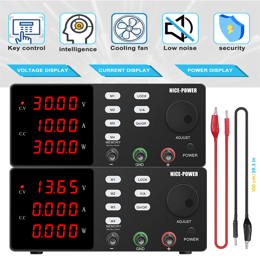 Voltage Regulator Switching Adjustable Laboratory Power Supply Intelligent Fan Digital Display Lithium Battery Charging 5V2AUSB