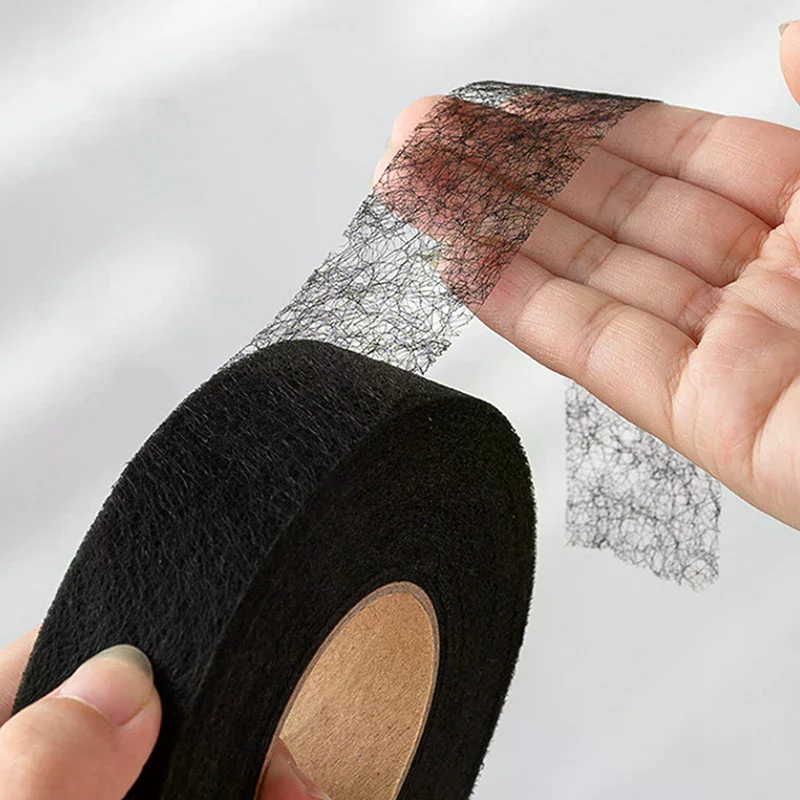 เทปผ้ากาวสองหน้าสีขาวดำสำหรับร - Sewing Hemming บทวิจารณ์และราคา