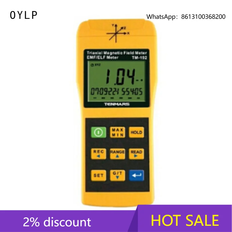 OYLP TM192 3 Axis Triaxis Gaussmeter EMF ELF Magnetic Field Meter Tenmars Brand New
