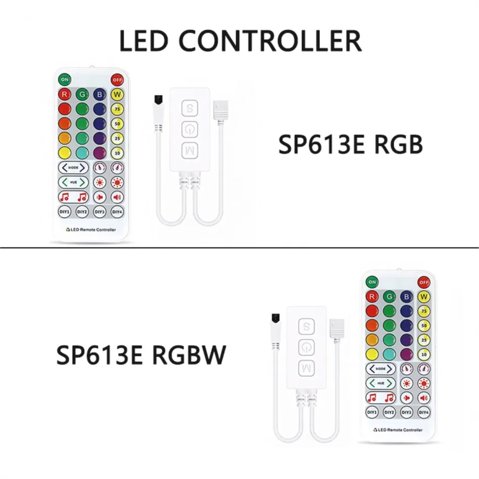 Smart RGB RGBW Bluetooth APP Music Dimmer Controller 5V 12V 24V DC 6A IR Wireless Remote Control for 5050 2835 Color Strip Light