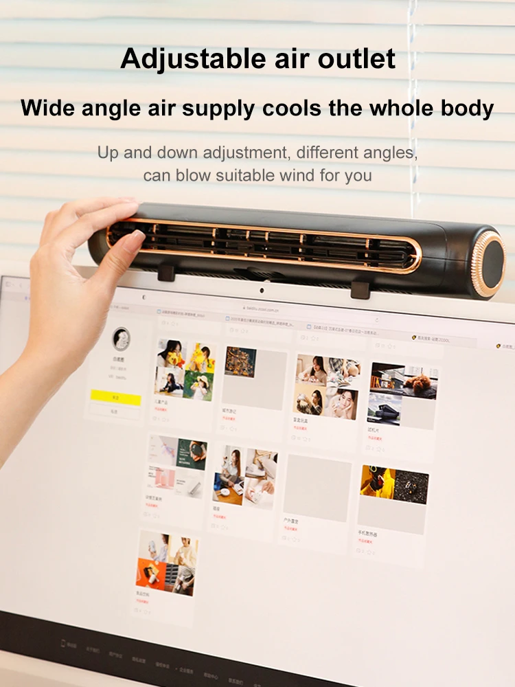 Ventilateur vertical à écran réglable, ventilateur USB, angle réglable, utilisation pour les touristes, mini MF, vent, bureau, ménage