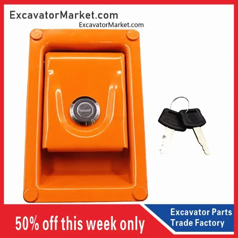 For Hitachi EX120-200-3-5-6 Excavator Side Door Lock Side Cover Lock Hydraulic Pump Side Door Lock