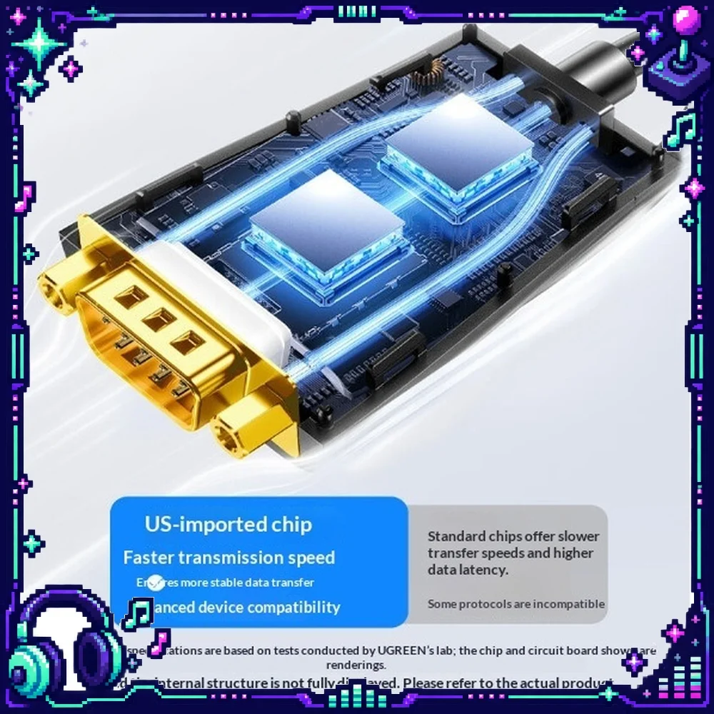 UGREEN CM393 USB to RS232 RS485 RS422 Serial Converter Cable 1.5m Shielded for Industrial Device