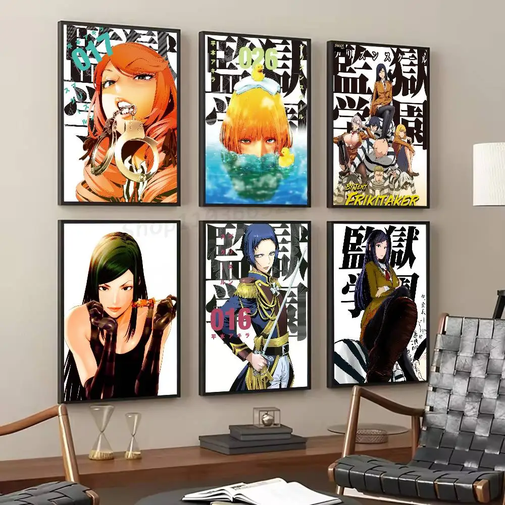 Anime P-Prison School Posters Living Room Bar Cafe Quality Canvas Vintage Style Comics Painting Art Home Wall Decor Picture
