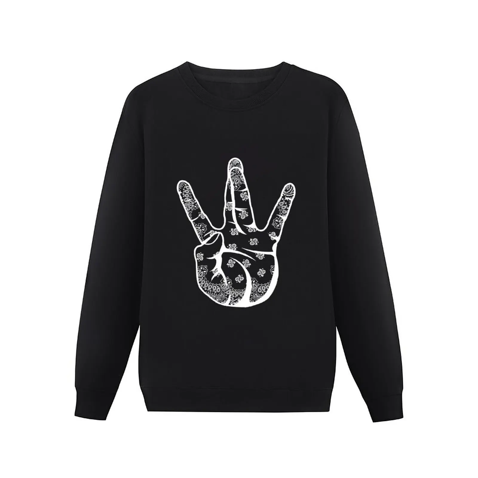 Westside Bandana Hand Sign Gangsta Rap Pullover Hoodie autumn clothes men's sweatshirts