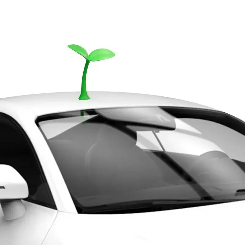 Bean Sprout Car Sticker Universal Car Roof Ornament Vehicle Adhesive Base Glue Helmet Decoration Motorcycle Helmet Accessories