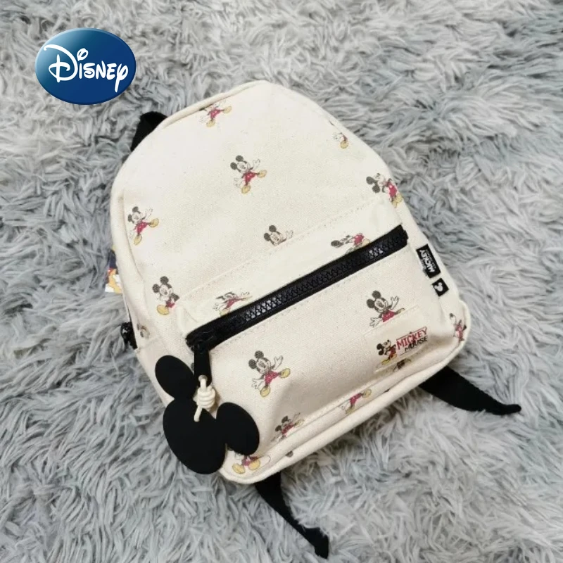 

Disney Mickey New Children's Backpack Canvas Fashion Children's Schoolbag Mini Cartoon Casual Lightweight Children's Backpack