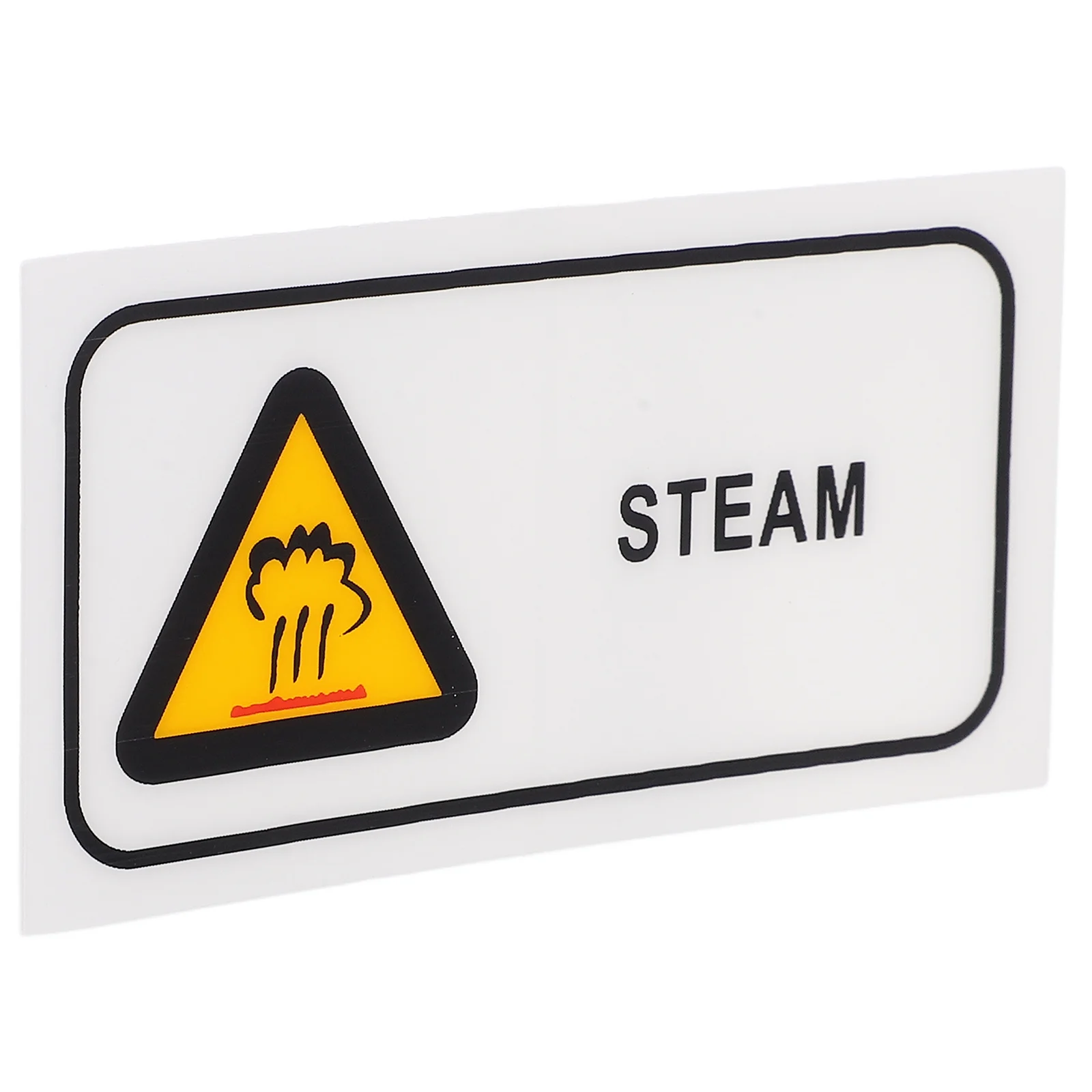 

High Temperature Warning Labels Caution Steam Hot Safety PET Sticker Prevent Burns Industrial Use Clear English