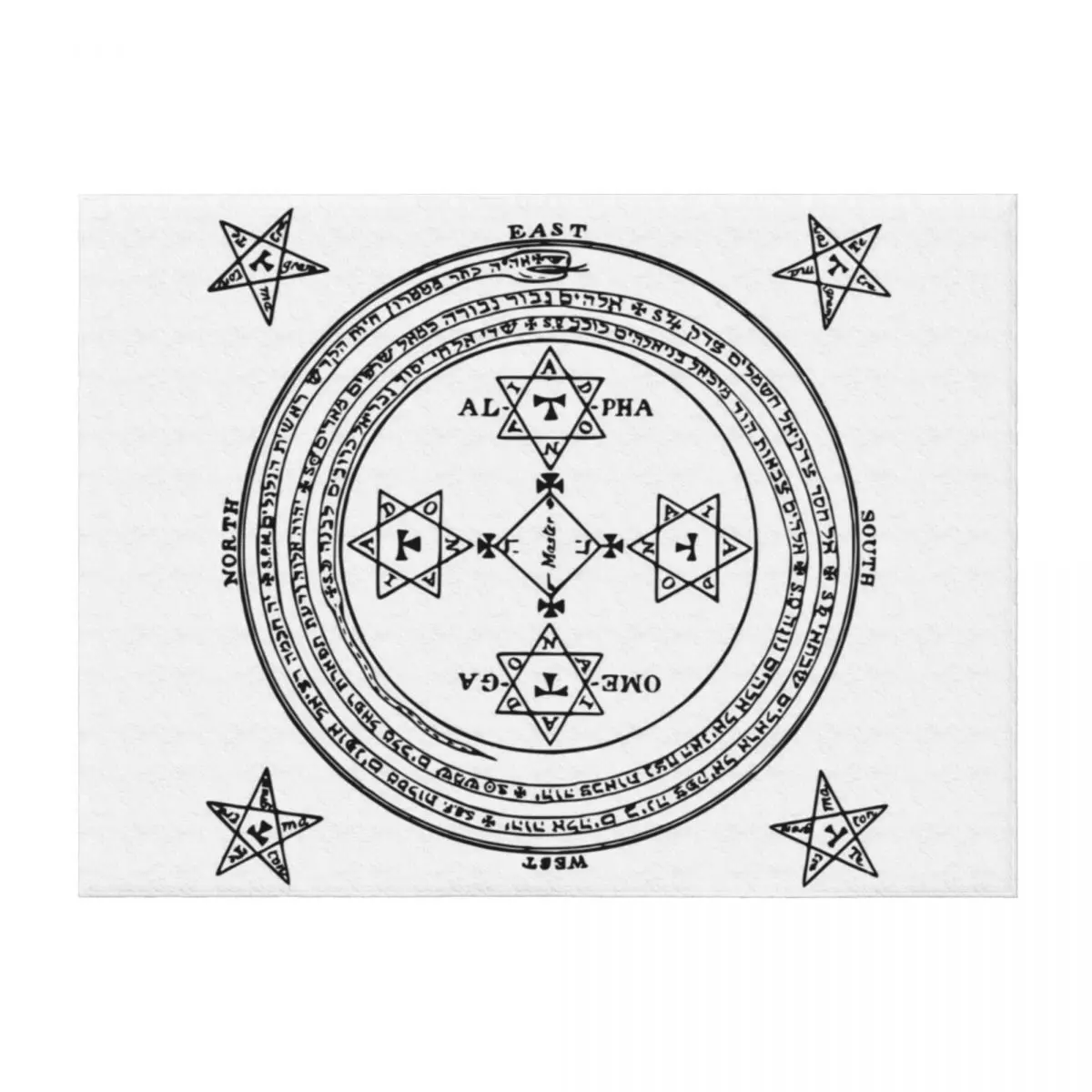 

SUMMONING CIRCLE - BLACK / WHITE Throw Blanket Winter beds Luxury St Camping Summer Beddings Blankets