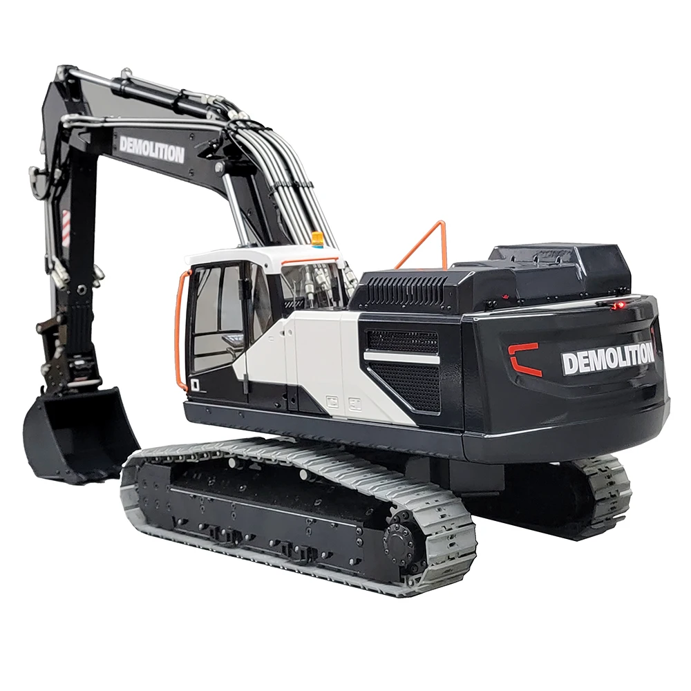 In Stock 1/14 RC Hydraulic Excavator EC380 EL Tracked Excavator Full Metal Model PL18 Channel RC Car Toys for Adults