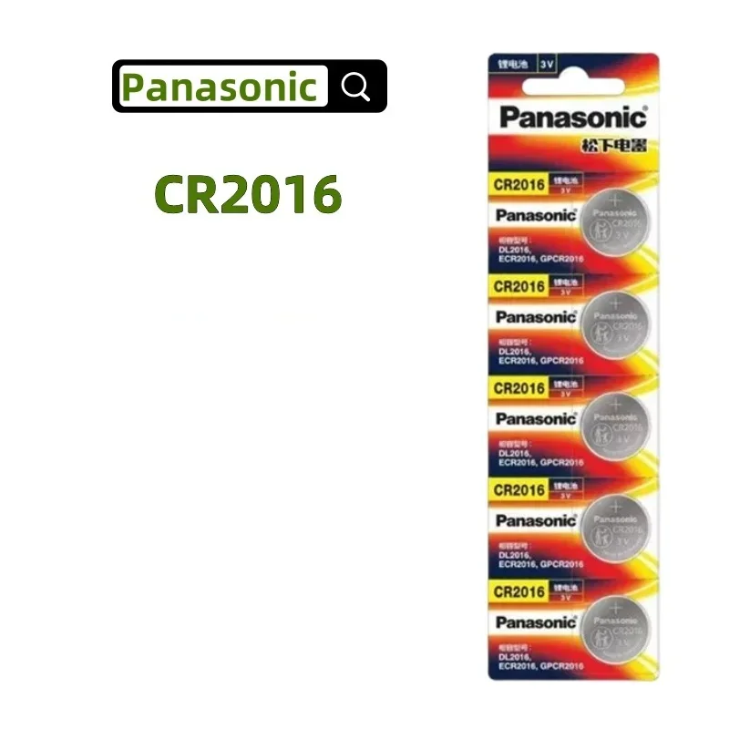 5 SZTUK Oryginalna bateria litowa Panasonic CR2032 2025 2016 1632 1620 1220 2450 3V do pilota samochodowego Zegarek Przycisk Ogniwa monetowe