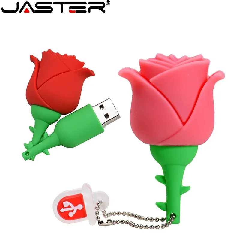 Jaster Pen Drive Cartoon Rode Roos 16 Gb 32 Bloem Usb Flash Drive Memory Stick Pendrive