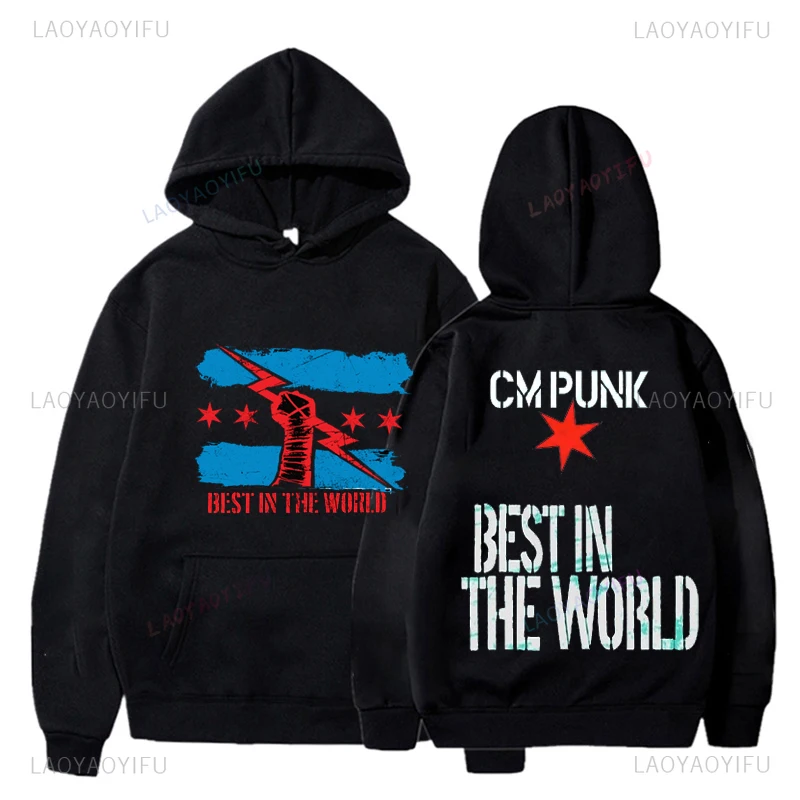 Casual Nostalgia Classic Cm Punk American Professional Wrestler Autumn winter Fashion Pullover Hoodies Streetwear New Arrival