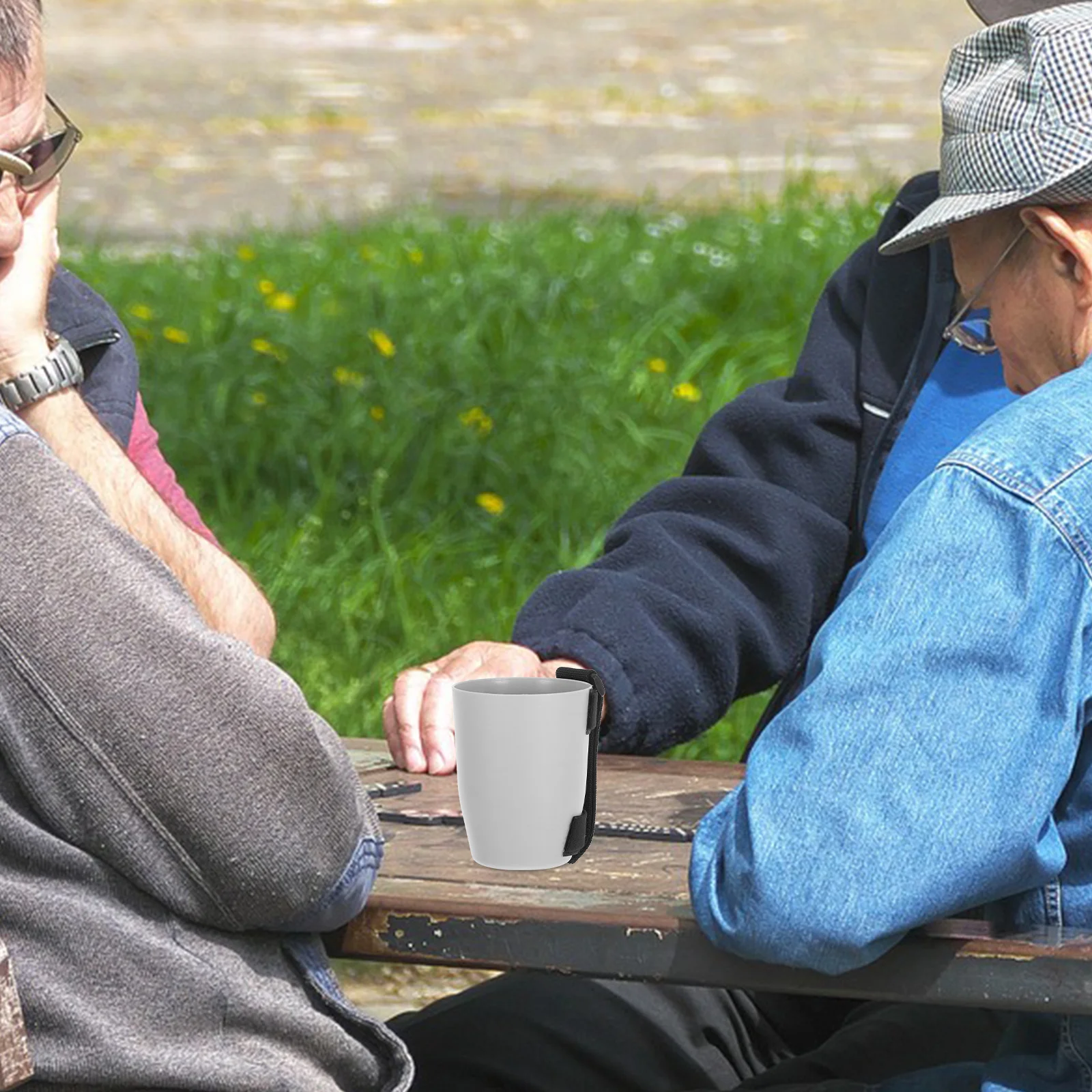 

Hand Strap Cuff Elderly Drinking Aid Cup Disabled Rehab Support Detachable Easy Use Cleaning Water Cup Hand Strap Cuff