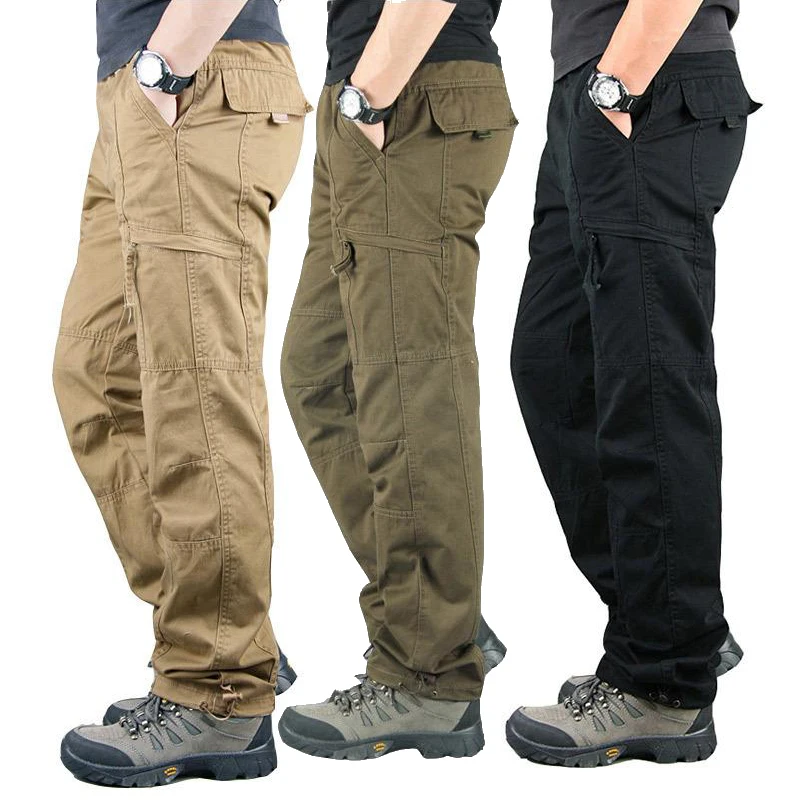 

Мужские рабочие брюки-карго из рипстопа, тактические брюки с эластичным поясом, походные брюки, повседневные хлопковые джоггеры, уличные брюки