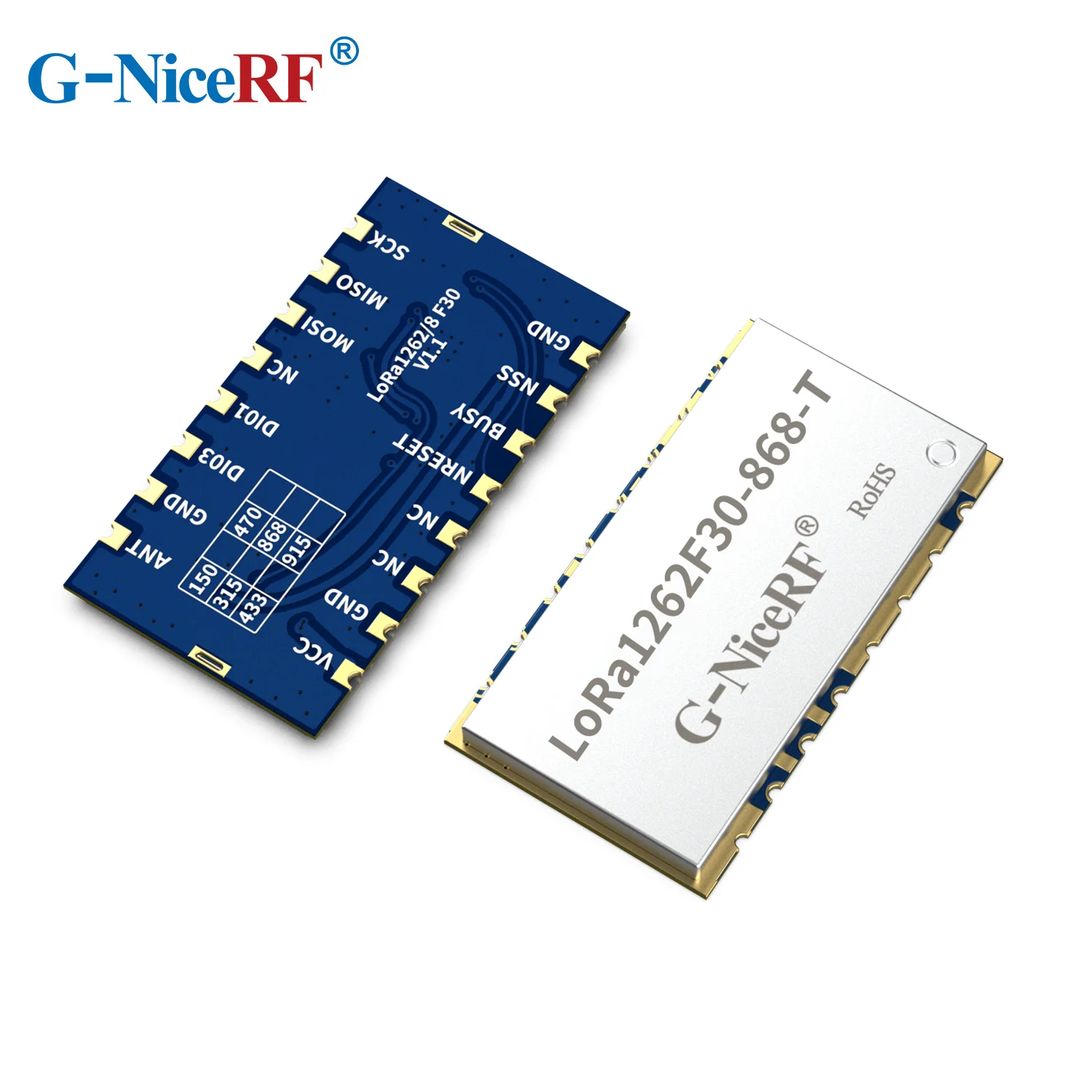G-NiceRF |   2 SZT. LORA1262F30-T Konfigurowalny Moduł LoRa 150-960 MHz SX1262 33 dBm -148 dBm TCXO Wysoka Czułość Niski Pobór Prądu — zdjęcie produktu 4