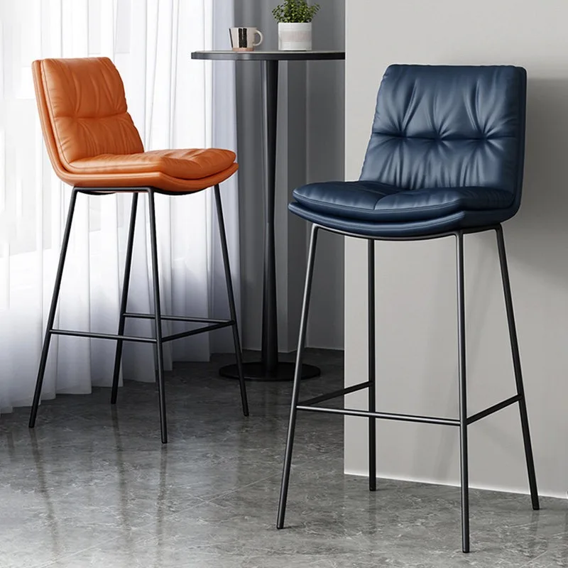 Accent Bar Chair Makeup Backrest Comfortable Luxury Bar Chair Counter Ergonomic Designer Metal Taburete De Bar Hotel Furniture