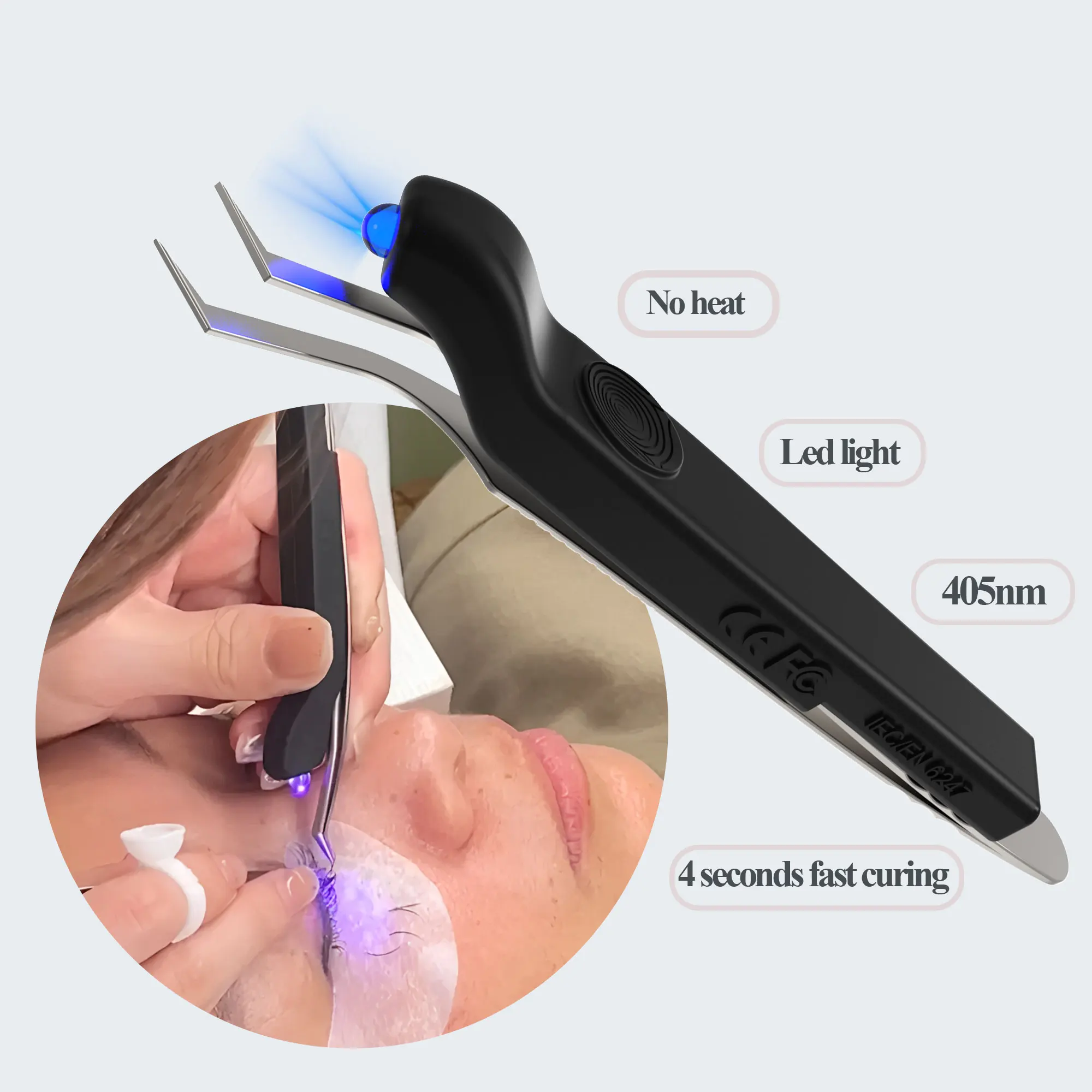 New Arrival Custom Beauty Salon Professional Eyelash Lamp UV Eyelash Extension Lamp Tweezers Light