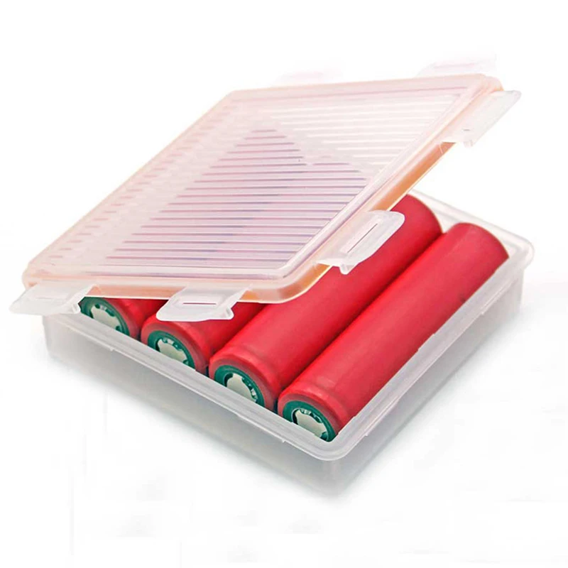 1PC Waterproof 18650 Battery Case 2/4 Slots with Clip Holder Container White Hard Plastic Battery Storage Waterproof Boxes