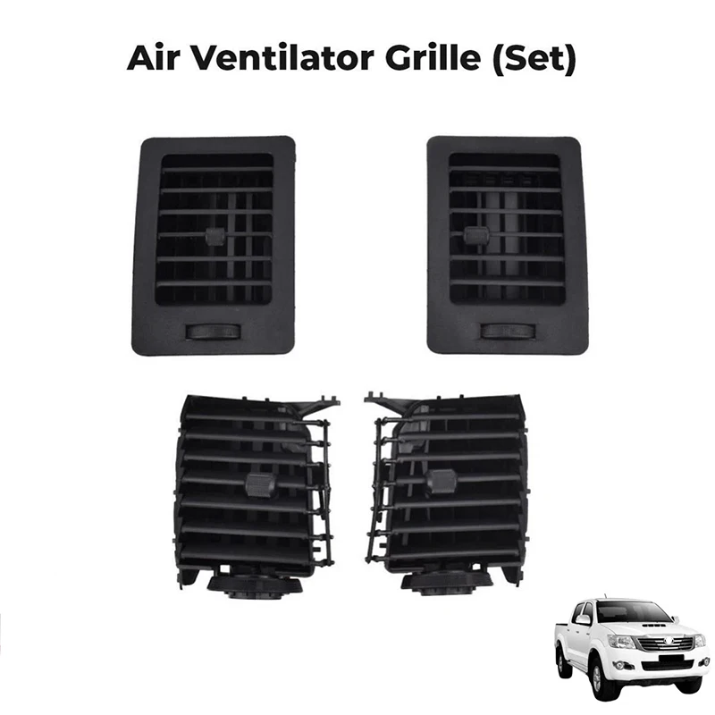Dashboard Out Trend Grille Kit for Toyota Hilux Vigo 2004-2015 in-car Air Conditioner Out Trend Shutter Assembly