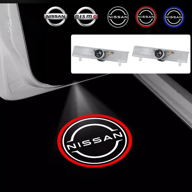 

2Pcs Car Door Emblem LED Light Welcome Lamp Laser Projector Decoration For Nissan Nismo New Teana 2013-2020 MAXIMA Altima AMADAR