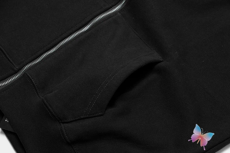 CAVEMPT Hoodies Black Patchwork Striped Cardigan Fashionable Street Casual Zipper Hooded Jacket Men Women Sweatshirts - Image 4