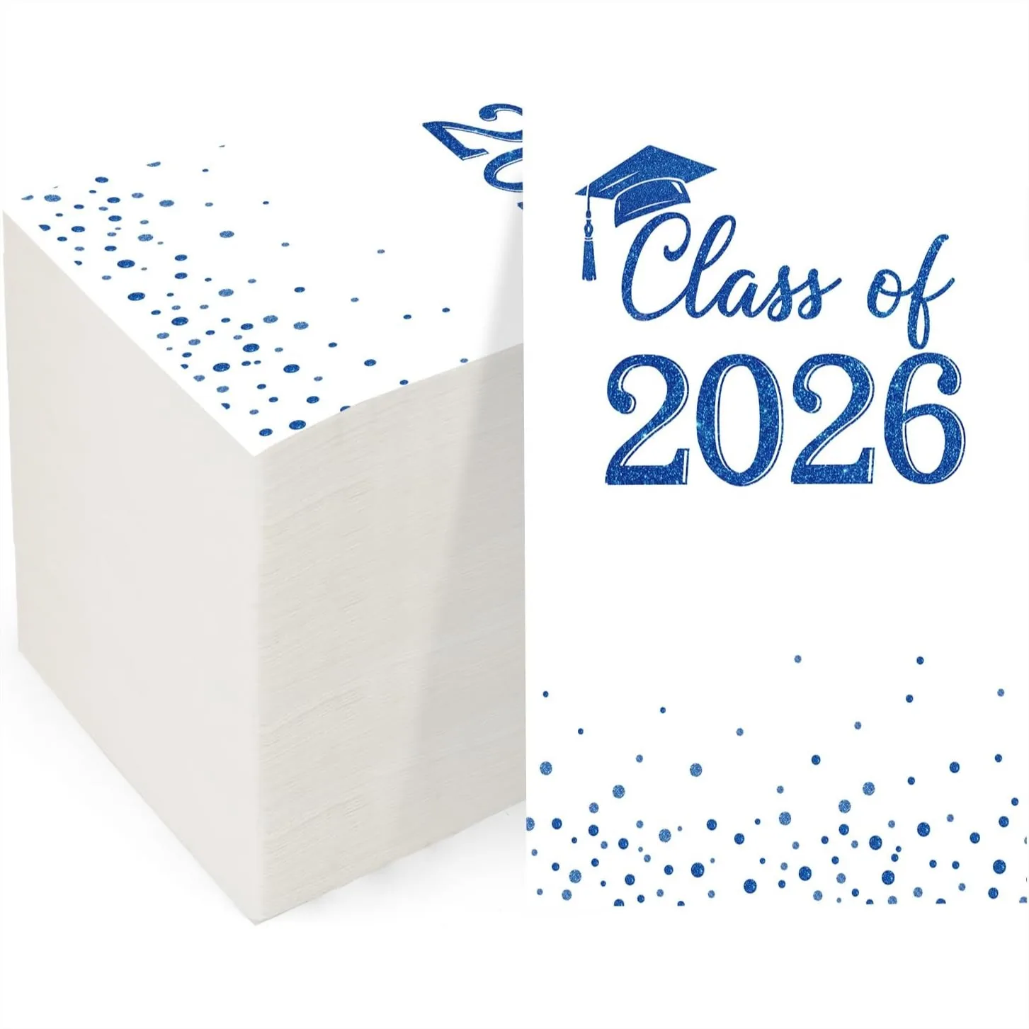 

Graduation Napkins 100 Pack Disposable Hand Towels for Bathroom Class of 2026 Cocktail Napkins for Party Supplies Tableware
