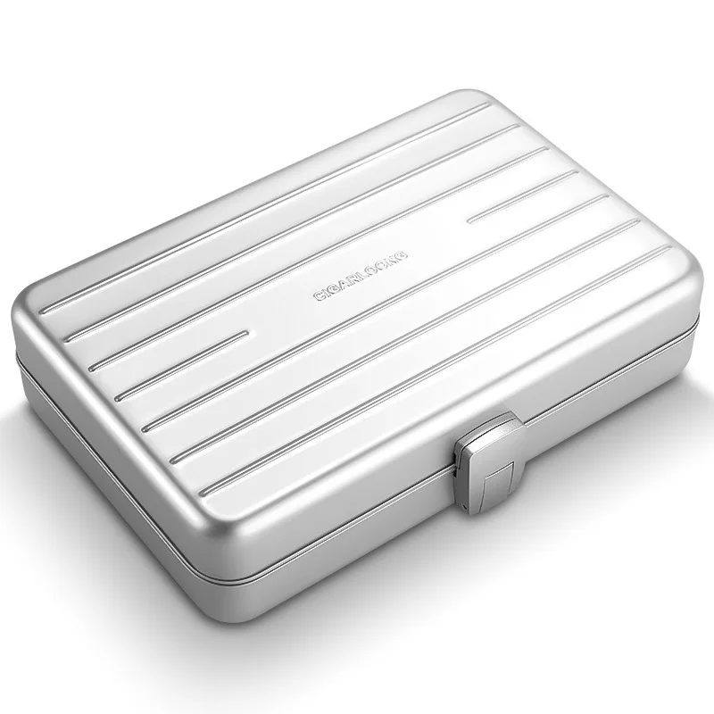 

Cigar Portable Box Aviation Aluminum Cedar Wood Lining Outdoor Travel Portable Cigar Moisturizing Box