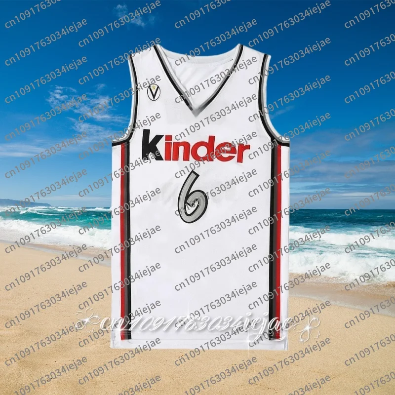 Italia 6 Manu Ginobili Bolonia Kinder Bolonia Vitus Camisetas de baloncesto hombre nacional talla