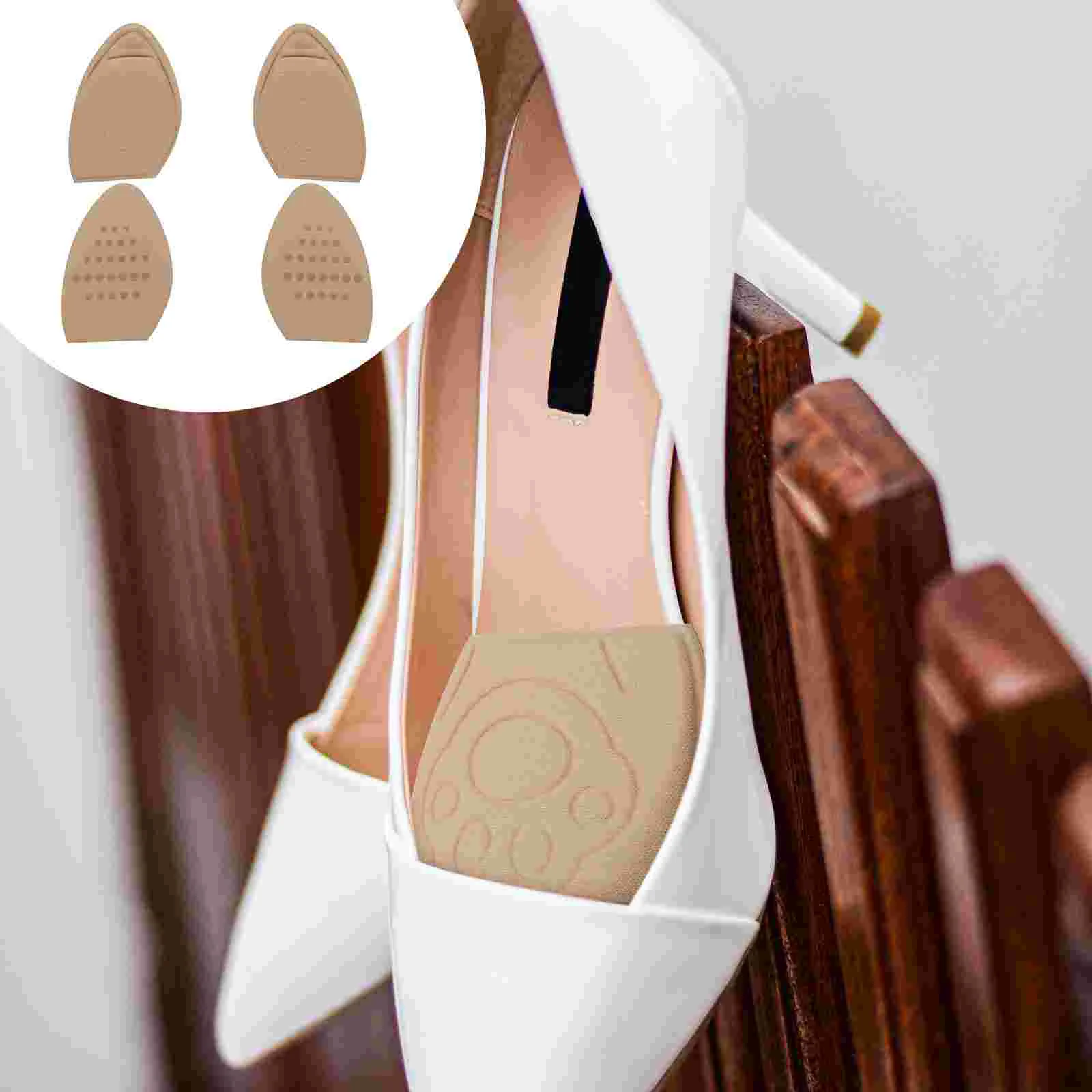 

2 Pairs Anti Drop Heel Half Size Pad Protector Foot Shoe Pads Padding Insole Insoles Filler Grips Heels Forefoot Woman