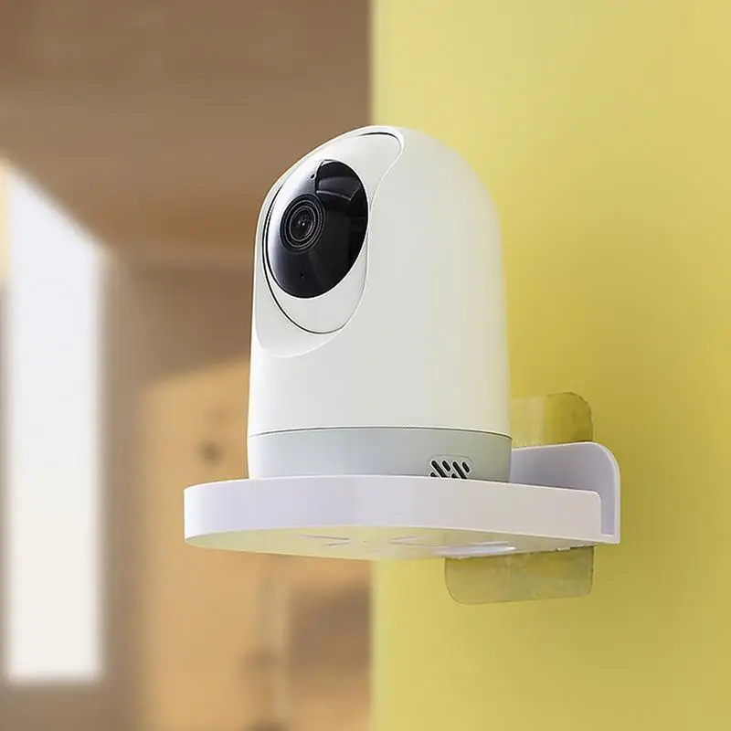 Soporte de pared para Monitor de cámara, estante para cámara sin taladro, estante de pared pequeño con cámaras de seguridad adhesivas, estante flotante pequeño sin taladro