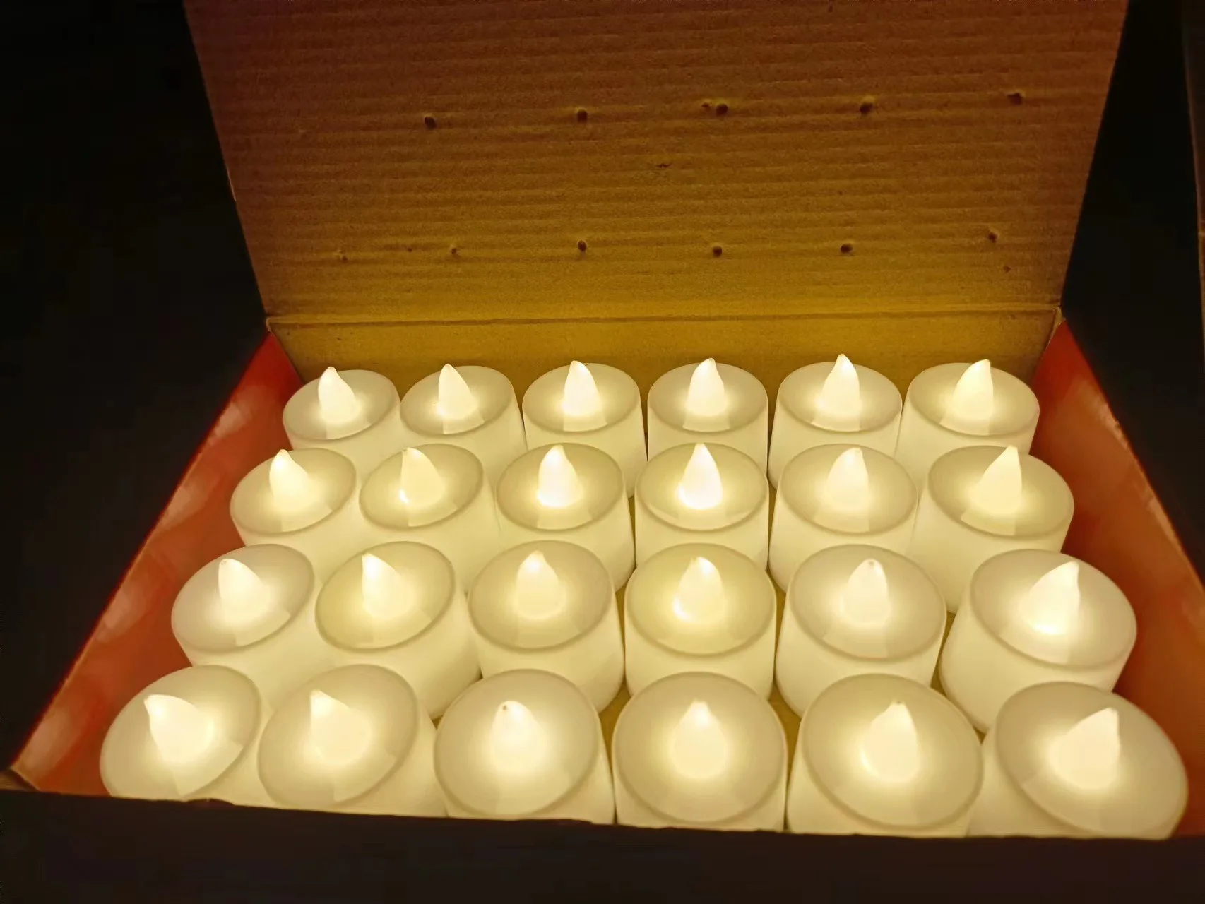 Warm White Flameless LED Candle Lights Creative Wishing Tea Lamp for Halloween Wedding Christmas Decoration