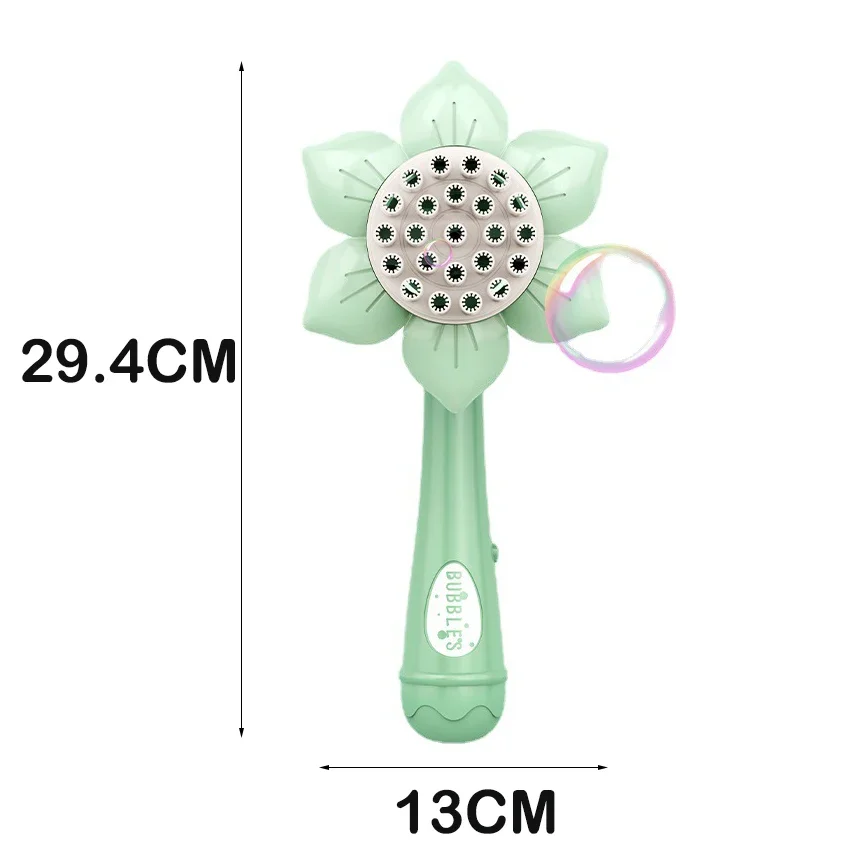 Máquina de burbujas de girasol de 23 agujeros, máquina eléctrica automática de burbujas, Pomperos, soplador de jabón de verano, juguetes al aire libre para niñas y niños