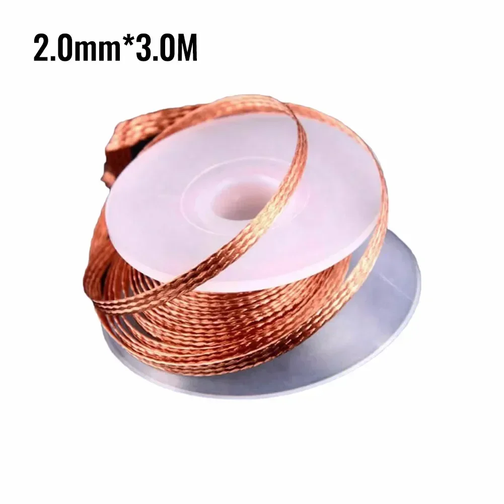 1.5Meter/3Meter Length Desoldering Solder Accessories Golden Welding Suction Line Pure Copper For All Kinds Of Electronics