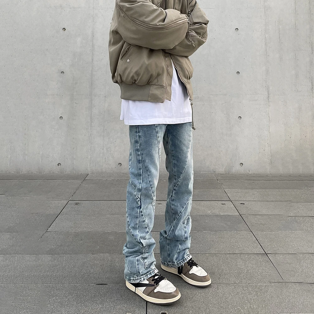 Skinny Jeans Men Streetwear Autumn Blue Slim Trousers Y2k Slim High Street Fashion Casual Fit Original Winter New Denim Pants