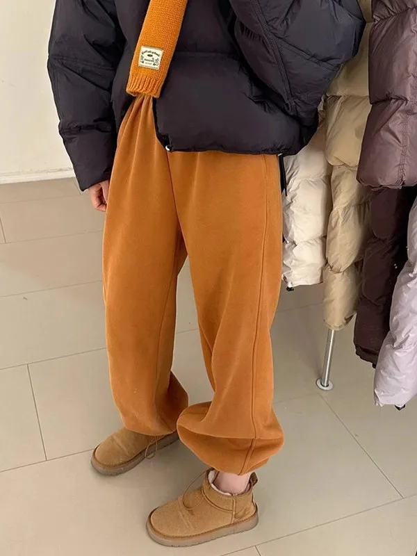 

plus Size Harlan Pants Women's Thiened Warm High Waist Dstring Trousers Casual Spor Autumn Winter Loose Fit American S...